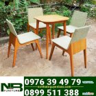 Bàn ghế gỗ cafe trà sữa Nguyên Bảo - BGGNB013