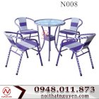 Bộ bàn ghế cafe coca 4 ghế 1 bàn Nguyễn N008