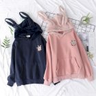 Áo khoác hoodie nữ nón lông tai thỏ GAK878