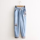 Quần Baggy Jean Nữ Họa Tiết Thổ Cẩm 546