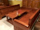 Bộ sofa góc hiện đại gỗ sồi nga 5 món tựa sơn thủy Gỗ mỹ nghệ Sơn Đông