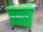 Thùng rác 660 lít xanh lá Phước Đạt