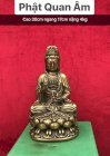 Tượng Phật Quan Âm - Phật Tổ bằng đồng cao 30cm, ngang 17cm - Đồ Đồng Ngọc Tùng