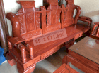 Bộ bàn ghế phòng khách Bộ Tần Thủy Hoàng Tay cột 14 gỗ Hương Đá Phạm Gia