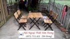 Bàn ghế cafe gỗ cho quán ăn 4 ghế 1 bàn PCH01