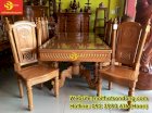 Bộ bàn ăn 8 ghế hoàng gia chân nghê VIP Sơn Đông