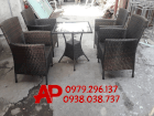 Bàn ghế cafe nhựa giả mây DIANA ANH PHI - AP195
