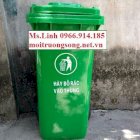 Thùng rác nhựa công cộng xanh lá 120l