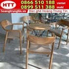 Bộ bàn ghế gỗ cafe bọc nệm cao cấp - giá tại xưởng Hoàng Trung Tín HTTGHR003