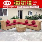 Bàn ghế nhựa giả mây phòng khách trọn bộ BGPKHTT011 bàn và ghế Hoàng Trung Tín