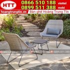 Bàn ghế nhựa giả mây Nha Trang bộ 2 ghế 1 bàn - BGNT02 - Nội thất Hoàng Trung Tín