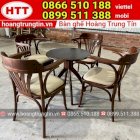 Bộ bàn ghế cafe gỗ cao cấp - Bộ 4 ghế + 1 bàn - Xưởng sản xuất Hoàng Trung Tín