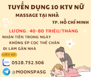 Cần Tuyển 8 Ktv Nữ Massage Tại Nhà Tp.hồ Chí Minh