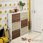 Mẫu Tủ Giày Dép Hiện Đại Gỗ Mdf Phủ Melamine 6 Ngăn Chứa Đẹp Giá Rẻ