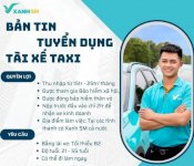 Tuyển Tài Xế Taxi Xanh Sm Khu Vực Hà Nội
