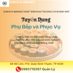 Izakaya Maruko Nhật Bản Khai Trương Chi Nhánh Mới Cần Tuyển