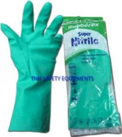 Găng tay cao su chống hóa chất Malaysia mầu xanh L1 