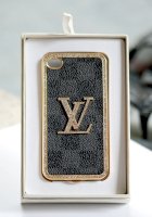 Ốp lưng iPhone 4/4S LV (Louis Vuitton) da đính đá North 6192