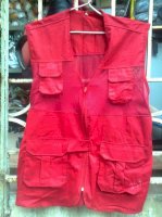 Áo gile phản quang đỏ Châu Hưng A-CH3D