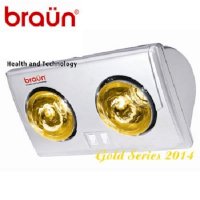 Đèn sưởi nhà tắm Braun BU02G (bóng vàng)