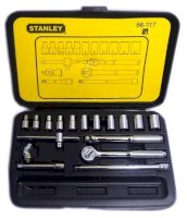 Bộ khẩu 1/4'' 16 chi tiết ( 6 cạnh từ 4 - 13mm) Stanley 86-117
