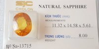 Saphire vàng thiên nhiên