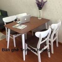 Bộ bàn ghế gỗ cafe mango Trương Hoàng 05 (KT 800*1600*750mm)