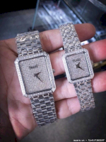 Đồng hồ đôi Piaget mặt kính đá chữ nhật pg 008