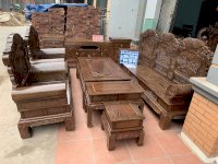 Bộ bàn ghế khổng tử gỗ mun đuôi công Đồ gỗ Đỗ Mạnh
