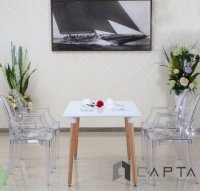 Bộ bàn ghế ăn nhập khẩu cho căn hộ Capta SD DAW12W / GHOST ARM