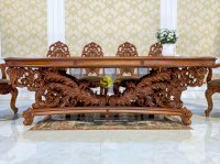 Bộ bàn ăn cổ điển hoàng gia luxury BBA120 - Đồ gỗ Sơn Đông
