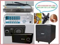 Dàn karaoke gia đình Arirang AR-36D + Loa ACNOS SL66 + Amply JARGUAR PA 203XG + LOA TRẦM  BOSE 1200