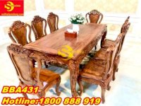 Bộ bàn ăn Luois Cẩm Lai VIP 8 ghế – BBA431