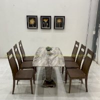 Bàn ăn 6 ghế gỗ sồi Nga thiên phú Furniture