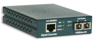 AMP Gigabit Ethernet Media Converter 1000BASE-LX SC Dup SM 10KM (0-1591022-9)