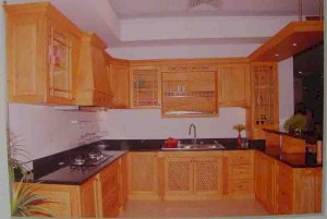 Tủ bếp gỗ Pơ Mu KB03 