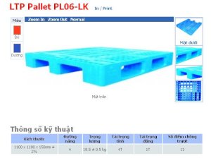 Pallet nhựa Long Thành PL06-LK