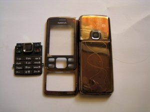Vỏ Nokia 6300 (Nâu hoa văn)