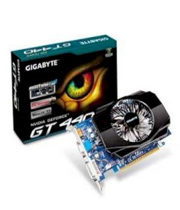 GIGABYTE GV-N440-1GI (NVIDIA GeForce GT 440, 1 GB, GDDR3, 128-bit, PCI Express 2.0)