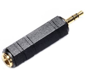 Adapter pluggable gold-plated/black 