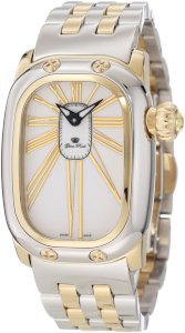 Glam Rock Women's GR72033 Monogram White Dial Two Tone Stainless Steel Watch