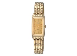 Seiko Women's SUP030 Solar Gold Tone Stainless Steel Bracelet Watch