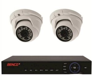 Lắp trọn bộ 2 camera quan sát (Benco BEN- 6220K +  Đầu ghi hình BEN- 8004EH)