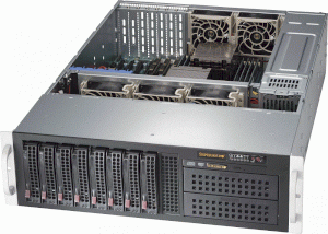 Server Supermicro SuperServer 6037R-TXRF 3U Rackmount Barebone LGA 2011 DDR3 1600 (Intel Xeon E5-2600 series, RAM up to 512GB, HDD 8x Hot-swap 3.5" HDD Bays, 980W)