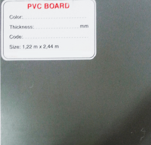 Tấm nhựa PVC dày Phúc Lộc Plastic 1200X2440 màu xám