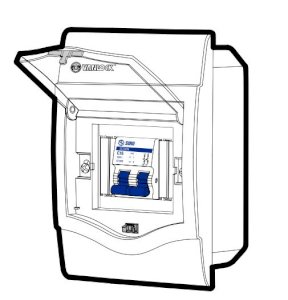 Tủ điện âm tường mặt nhựa Sino - Vanlock V4FC2/4LA