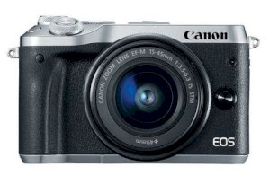Máy ảnh số chuyên dụng Canon EOS M6 (EF-M 15-45mm F3.5-6.3 IS STM) Lens Kit Silver