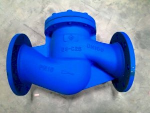 Van một chiều lá lật mặt bích DJC DN150, 10K