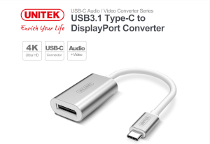 Cáp chuyển đổi Type C to Displayport Unitek Y-6317