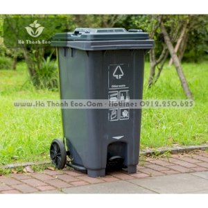 Thùng rác Hà Thành Eco 240 lít (Ghi)